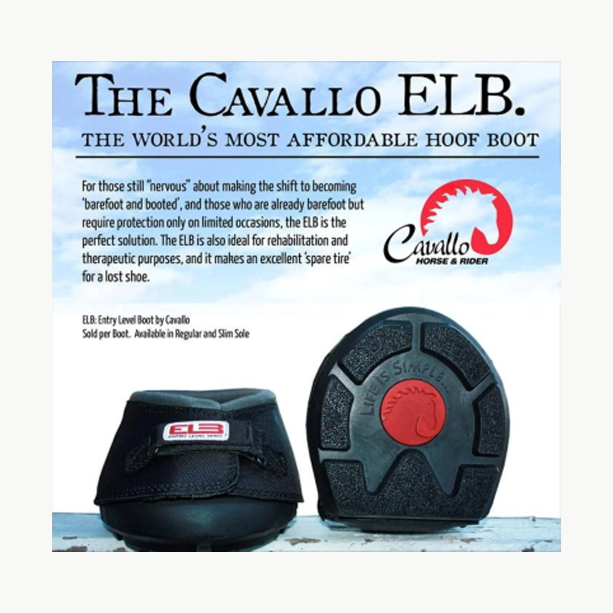Cavallo Entry Level Slim Sole Hoof Boot (ELB), Single Boot - Image 4