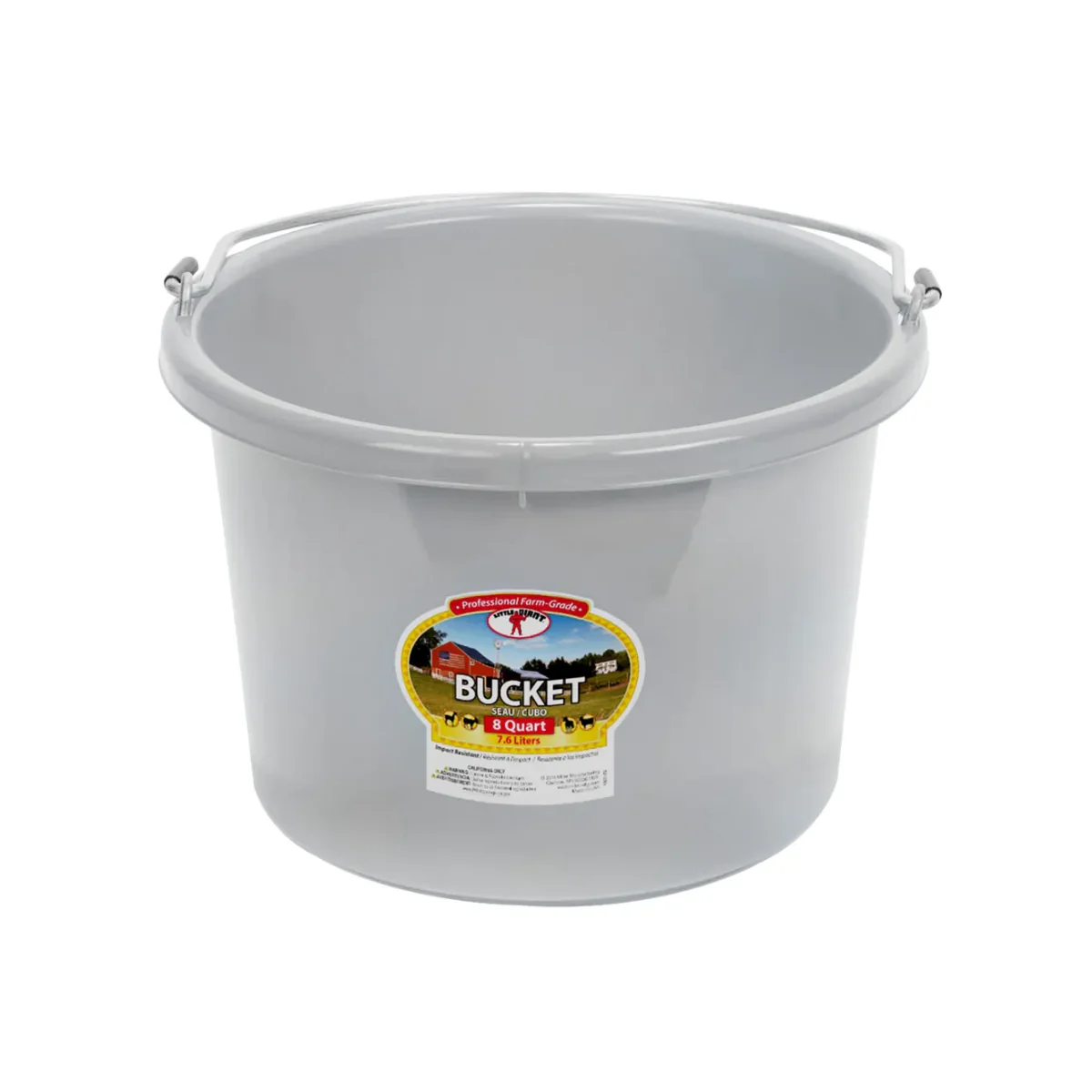 Little Giant Plastic 8 Quart Flat Back Bucket - Image 5